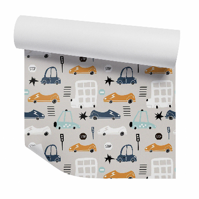 Okleina samoprzylepna na ścianę Samochody sportowe ulica taxi