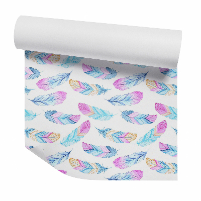 Tapeta Pastelowe rysunkowe pióra ptaków