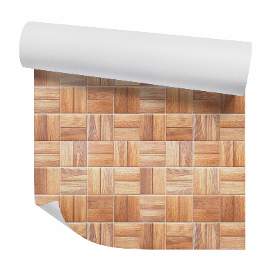 Tapeta Prostokątne drewniane panele