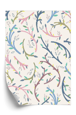 Tapeta Wzór kolorowych galęzi