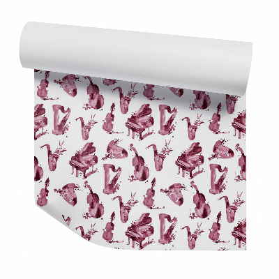 Tapeta Instrumenty muzyczne akwarela