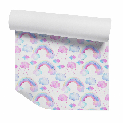 Okleina samoprzylepna na ścianę Tęcza rysowane kredki