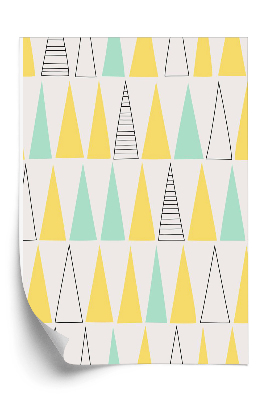 Tapeta Ręcznie rysowany wzór gór