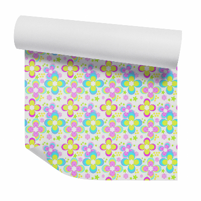 Tapeta Kolorowa abstrakcja kwiatów