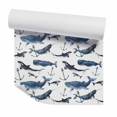 Okleina ścienna Morskie stworzenia wieloryby