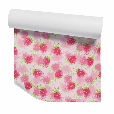 Okleina ścienna Truskawki pastelowe