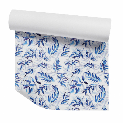 Okleina ścienna Niebieskie dekoracyjne liście