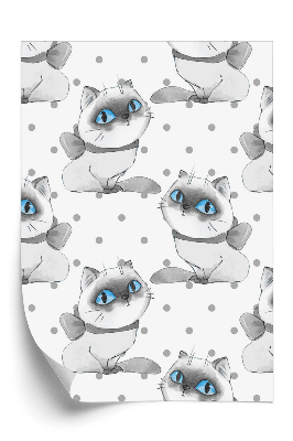 Tapeta Słodki rysunkowy kotek