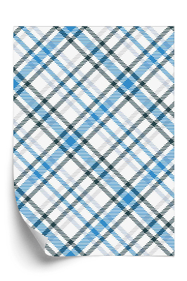 Tapeta Niebieska i biała kratę