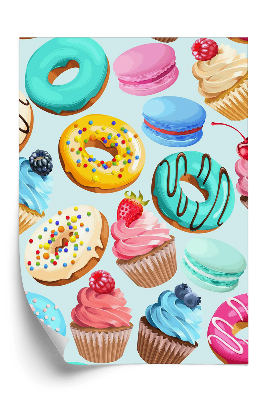 Tapeta Pączki babeczki słodycze