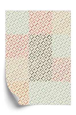 Tapeta Zarys szwu z figur geometrycznych