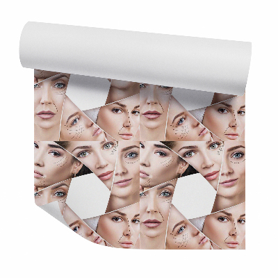 Okleina ścienna Abstrakcja twarze makijaż dzienny