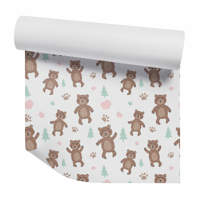 Okleina ścienna Pastelowe leśne misie