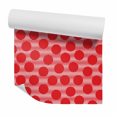 Okleina ścienna Czerwone duże kropki