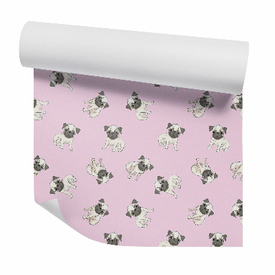 Okleina ścienna Rysunkowe mopsy