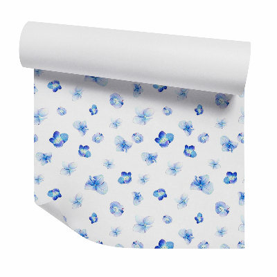 Okleina ścienna Niebieskie kwiaty lawendowe kolory