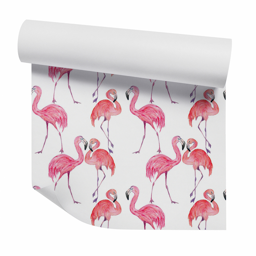 Okleina ścienna Flamingi w parach różowe