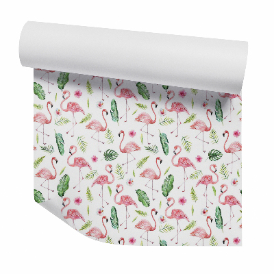 Tapeta Różowe flamingi roślinność