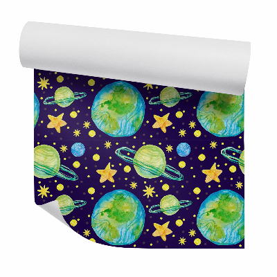 Okleina samoprzylepna na ścianę Kolorowe planety w kosmosie