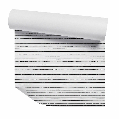 Okleina samoprzylepna na ścianę Poziome czarne paski dekoracyjne