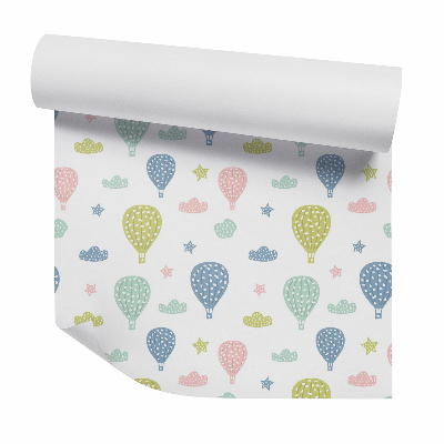 Okleina samoprzylepna na ścianę Pastelowe balony i chmurki