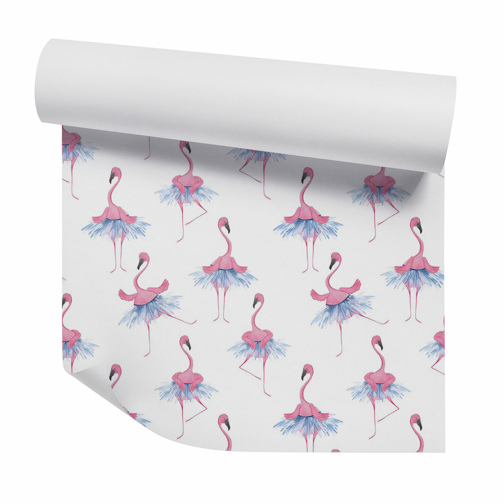 Okleina samoprzylepna na ścianę Tańczące flamingi cyrkowe