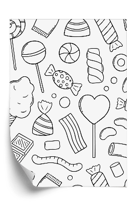 Tapeta Czarno białe słodycze