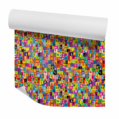 Tapeta Kolorowa mieszanka cyfr i liter