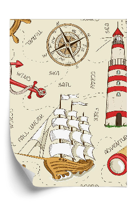 Tapeta Morskie ikony statek latarnia