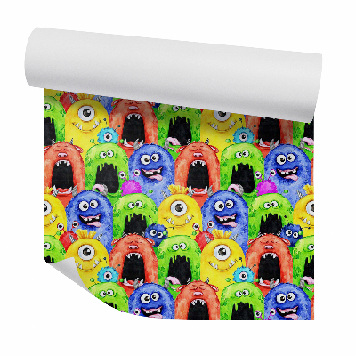 Okleina samoprzylepna na ścianę Kolorowe wesołe potwory kosmici