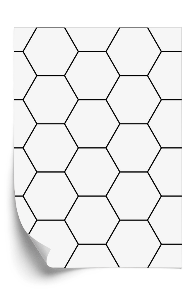 Tapeta Nowoczesny wzór geometryczny sześciokąty