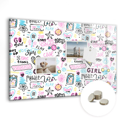 Tablica magnetyczna ozdobna Kolorowe Graffiti