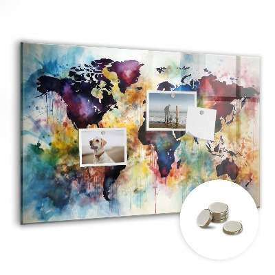Tablica magnetyczna dla dzieci Artystyczna mapa świata