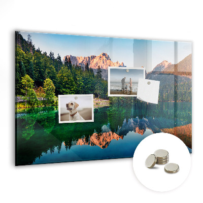 Tablica magnetyczna z magnesami Jezioro las