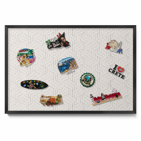 Tablica na magnesy z wakacji Regularny liniowy wzór