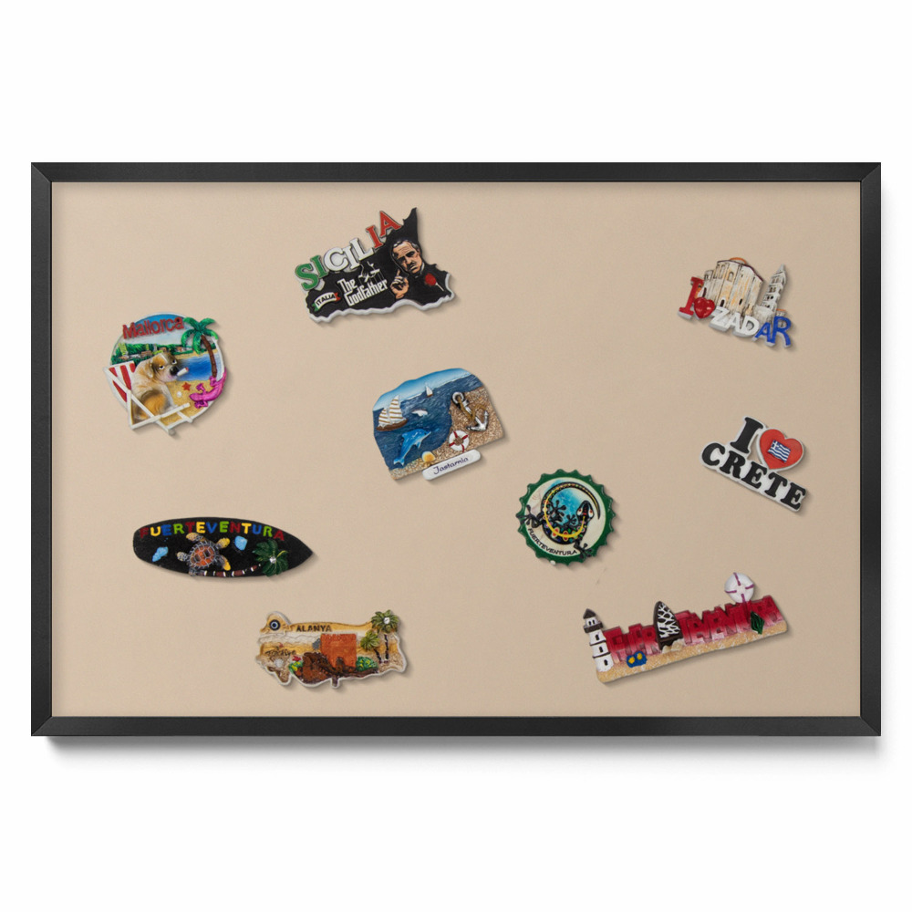 Tablica magnetyczna na magnesy z podróży Kolor beżowy