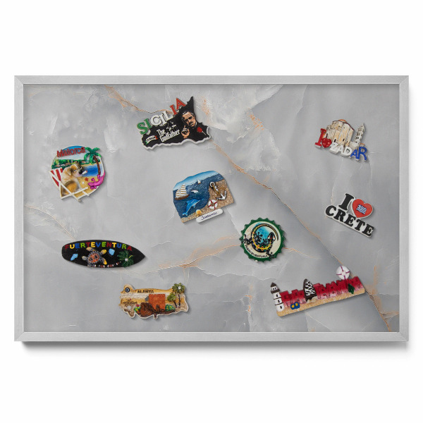 Tablica na magnesy do kuchni Elegancki ozdobny marmur