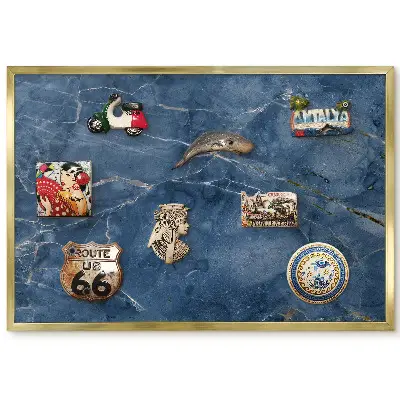 Tablica magnetyczna z motywem marmuru z żyłkami granatu