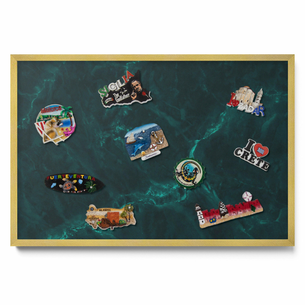 Tablica na magnesy na ścianę Marmur butelkowa zieleń