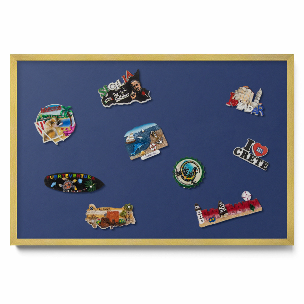Duża tablica na magnesy z wakacji Kolor granatowy