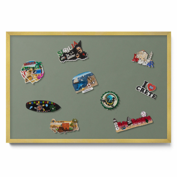 Duża tablica na magnesy z wakacji Kolor oliwkowy