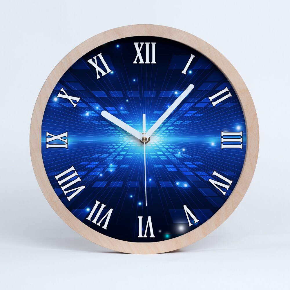 Zegar na ścianę drewniany Trójwymiarowe tło