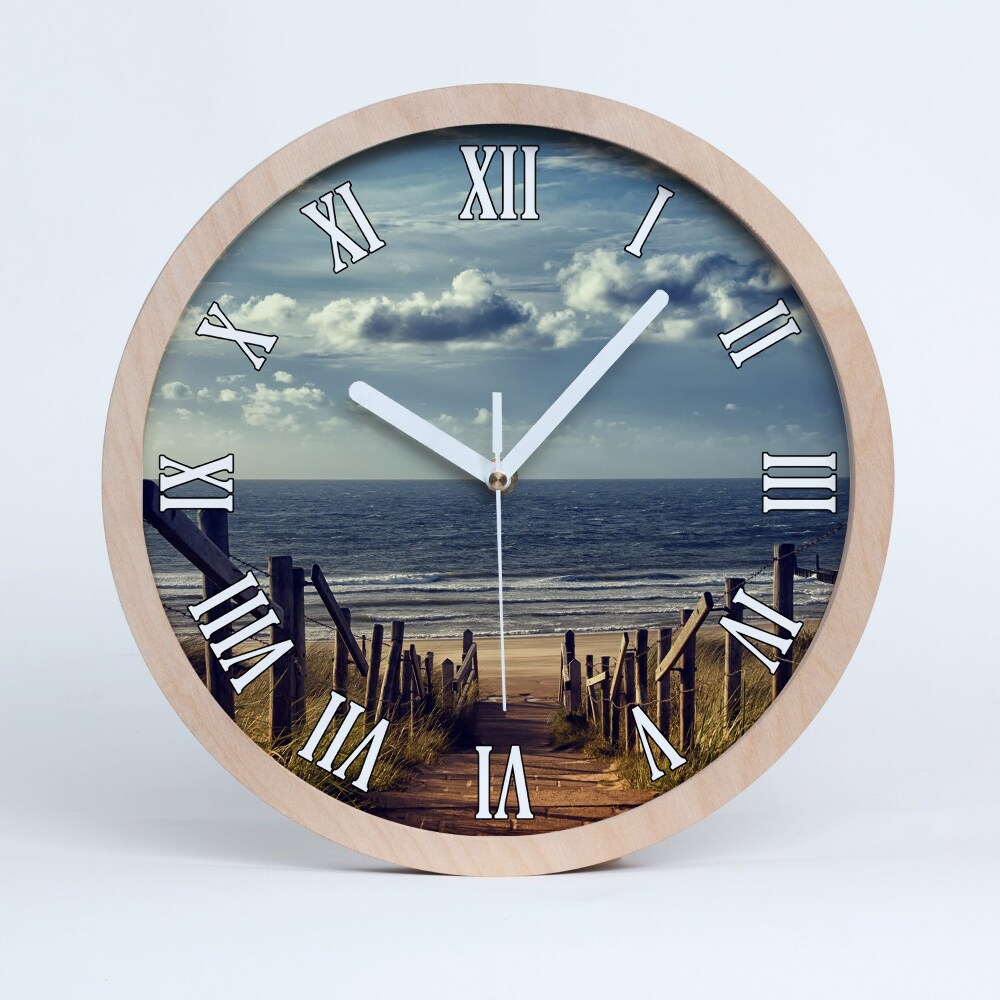 Nowoczesny zegar ścienny Ścieżka na plażę