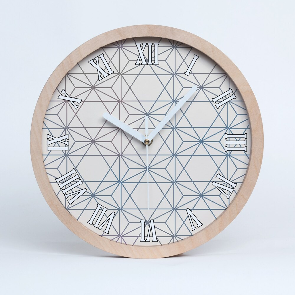 Nowoczesny zegar ścienny Geometryczne tło