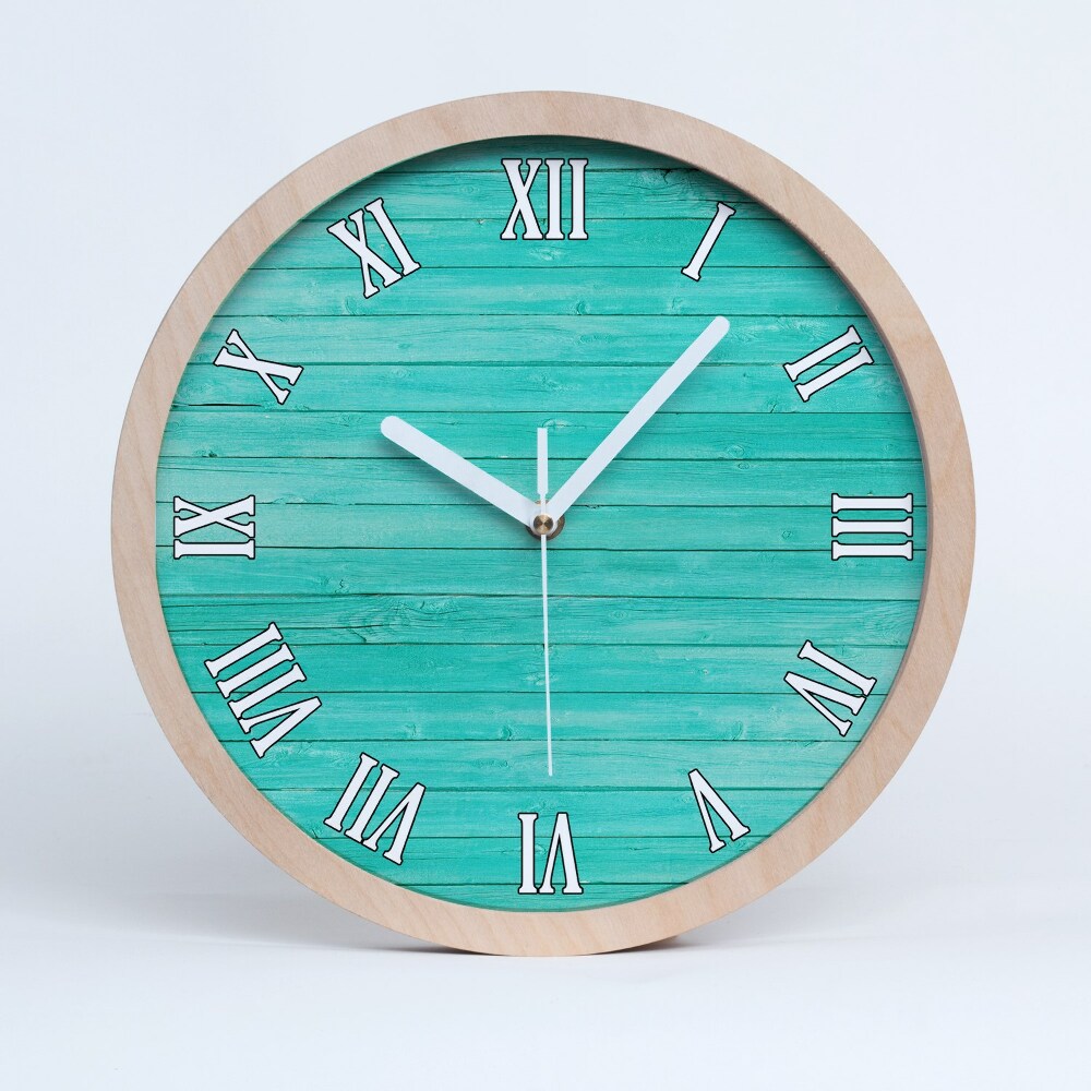 Zegar ścienny drewniany Zielone deski
