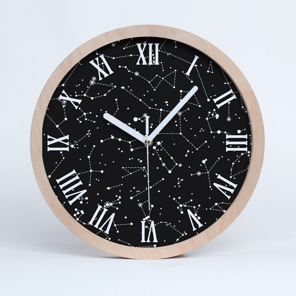 Zegar drewniany wiszący Gwiazdozbiór