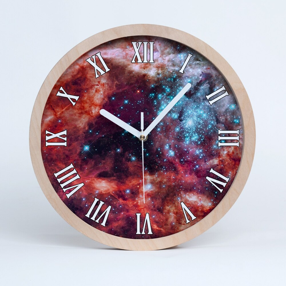 Zegar ścienny drewniany Obłok magellana