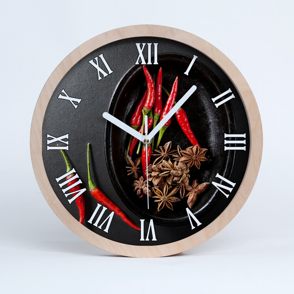 Nowoczesny zegar ścienny Papryczki chilli