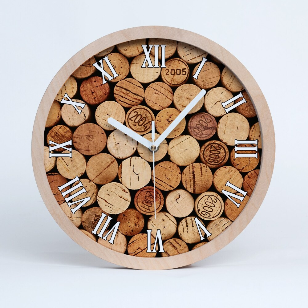 Drewniany zegar Korki z wina