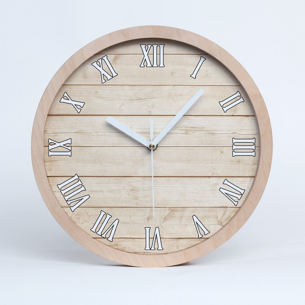 Zegar ścienny drewniany Drewniane tło